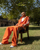 Real Camo Striped Zip Up Hoodie - Orange