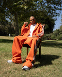 Real Camo Striped Baggy Pants - Orange