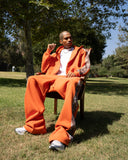 Real Camo Striped Zip Up Hoodie - Orange