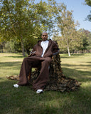 Real Camo Striped Baggy Pants - Brown