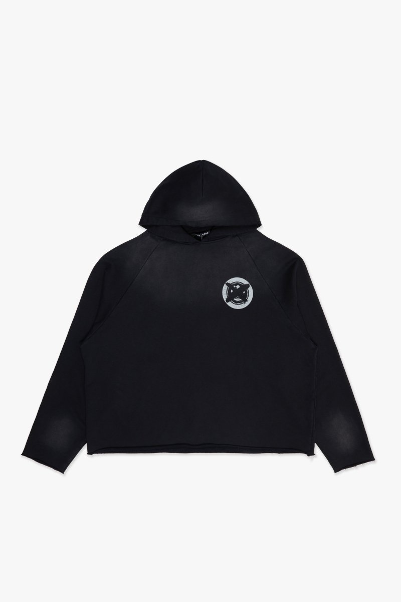 "CAMPAIGN" HOODIE BLACK CROPPED