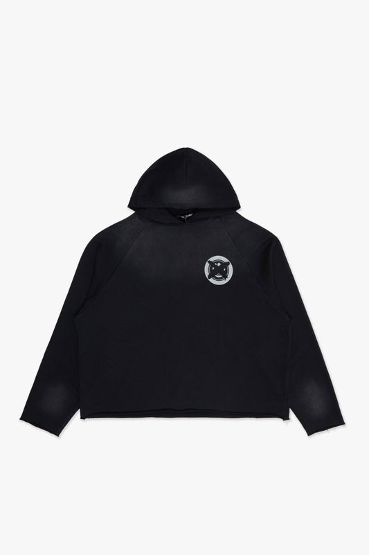 "CAMPAIGN" HOODIE BLACK CROPPED