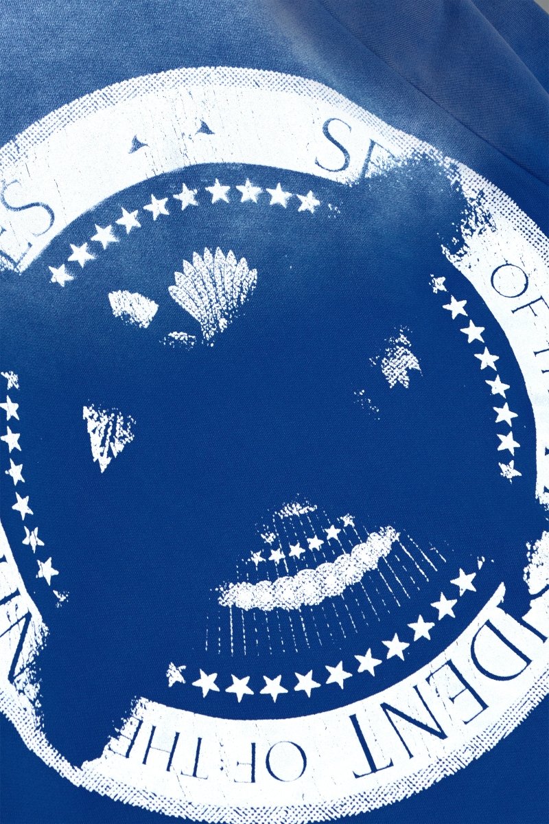 "CAMPAIGN" HOODIE BLUE CROPPED