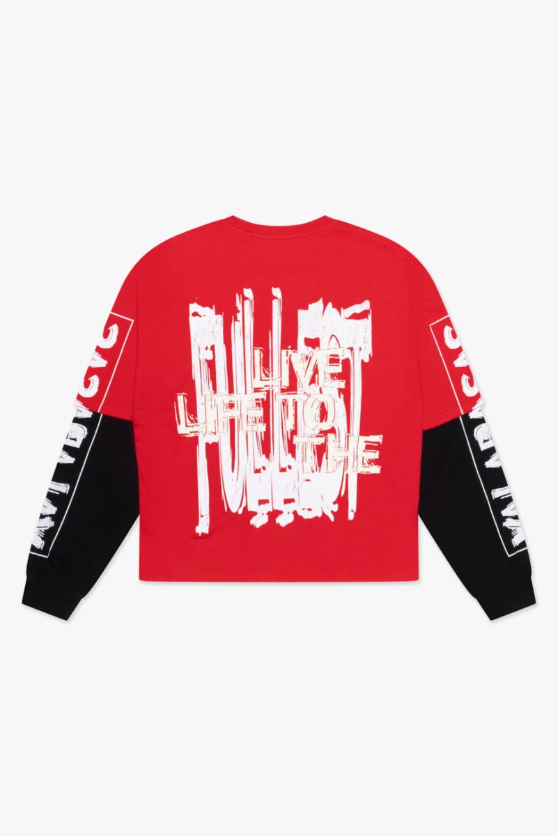 "CASCADA" Long sleeve RED