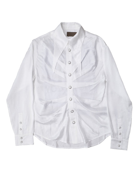 Cascade Pleat Blouse