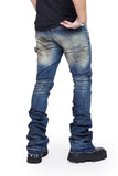 “CASPIAN" SUPER STACKED FLARE JEAN DIRTY VINTAGE