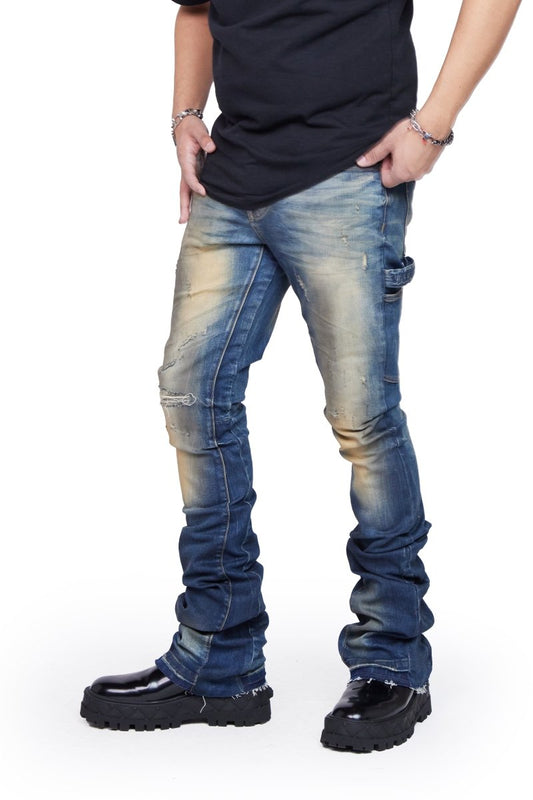 “CASPIAN" SUPER STACKED FLARE JEAN DIRTY VINTAGE