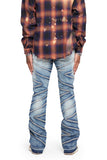 “CASSIUS” STACKED FLARE JEAN LIGHT WASH