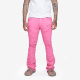 "CASSIUS” STACKED FLARE JEAN PINK