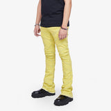 “CASSIUS”  STACKED FLARE JEAN YELLOW