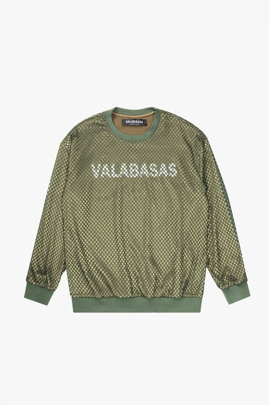 "CAVIERA" LONG SLEEVE TEE ARMY SUEDE GREEN