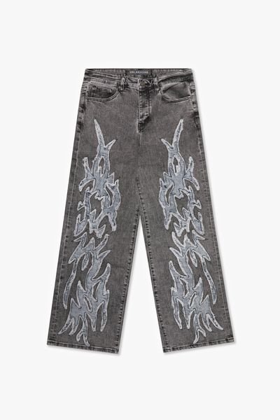 "CELESTIAL" GREY / LT BLUE BAGGY DENIM GREY/LTBLUE