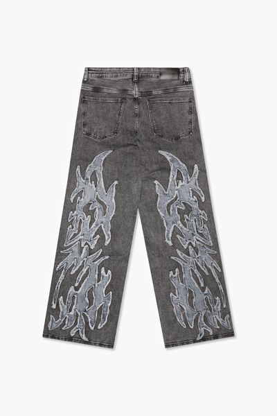 "CELESTIAL" GREY / LT BLUE BAGGY DENIM GREY/LTBLUE