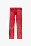 "CERNIERA” STACKED FLARE LEATHER RED