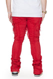 “CHAPTER” STACKED FLARE JEAN RED