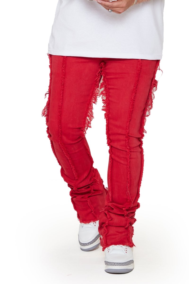 “CHAPTER” STACKED FLARE JEAN RED