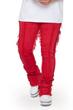 “CHAPTER” STACKED FLARE JEAN RED