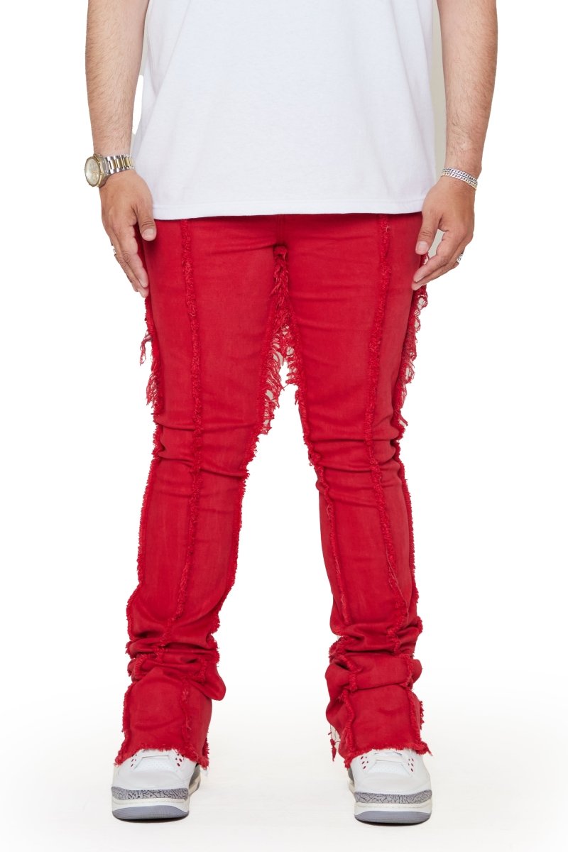 “CHAPTER” STACKED FLARE JEAN RED