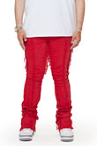 “CHAPTER” STACKED FLARE JEAN RED