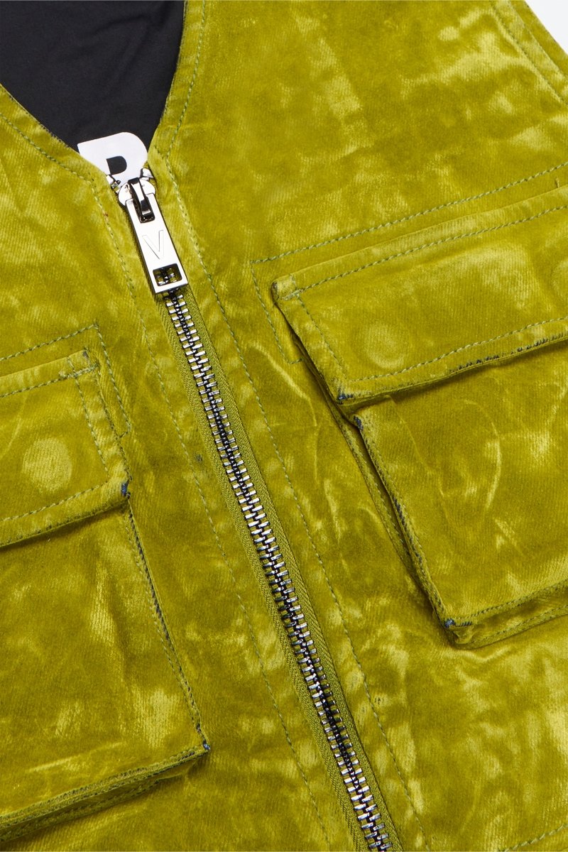 "CHARTREUSE" SUEDE VEST GREEN