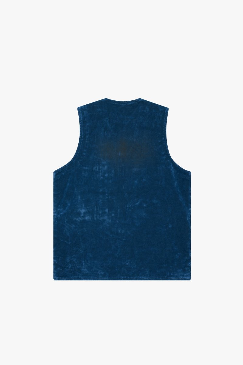 "CHARTREUSE" SUEDE VEST INDIGO