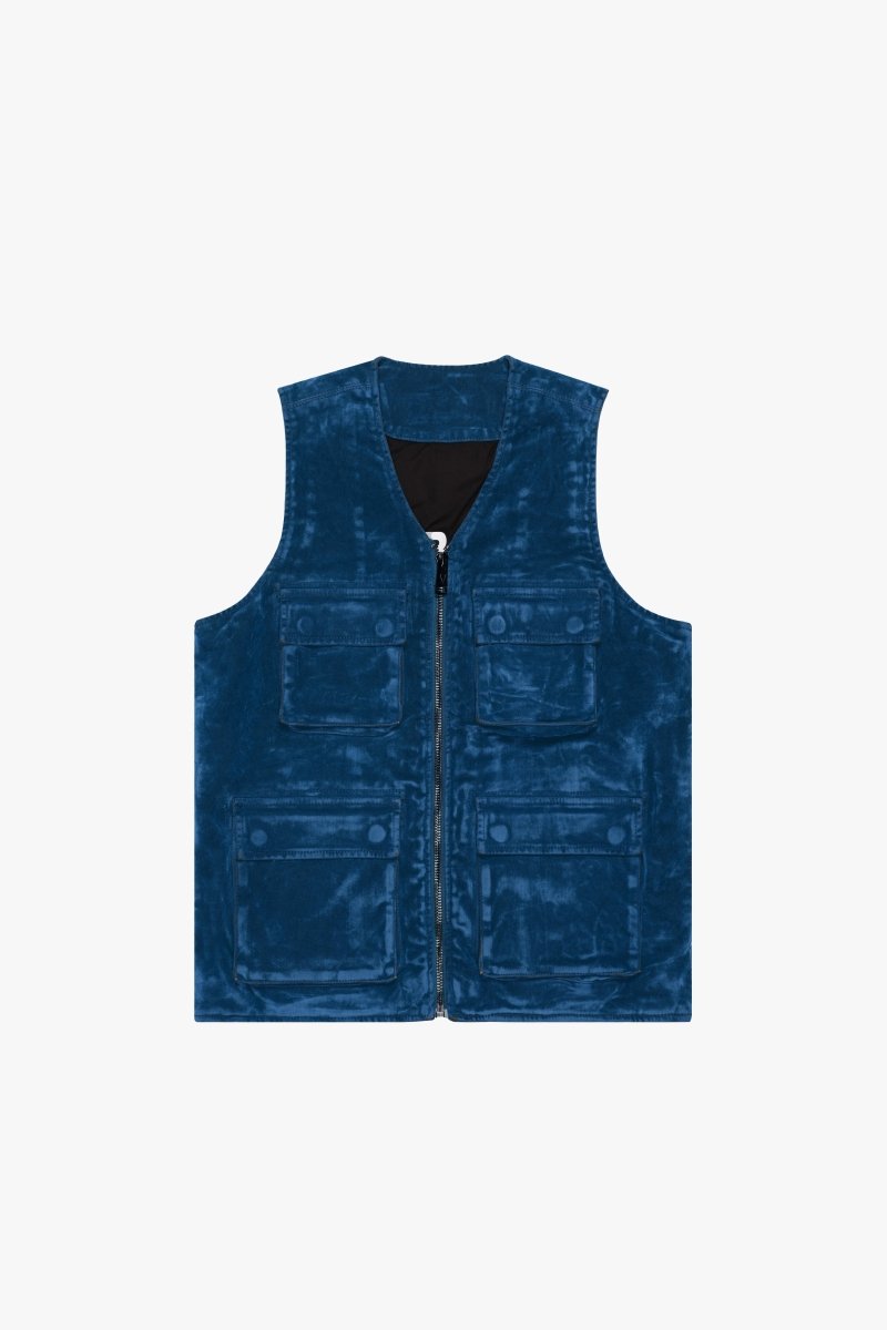 "CHARTREUSE" SUEDE VEST INDIGO