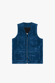 "CHARTREUSE" SUEDE VEST INDIGO