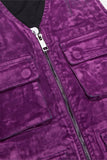 "CHARTREUSE" SUEDE VEST PURPLE