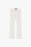Chase Stacked Flare Jean White
