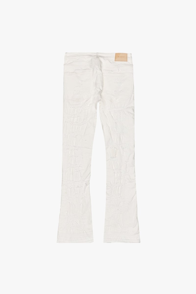Chase Stacked Flare Jean White