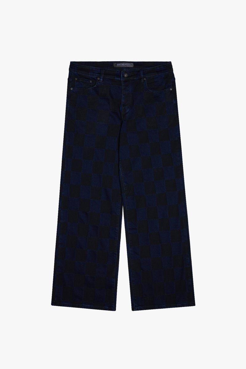 "CHESS" BAGGY DENIM JEAN BLACK