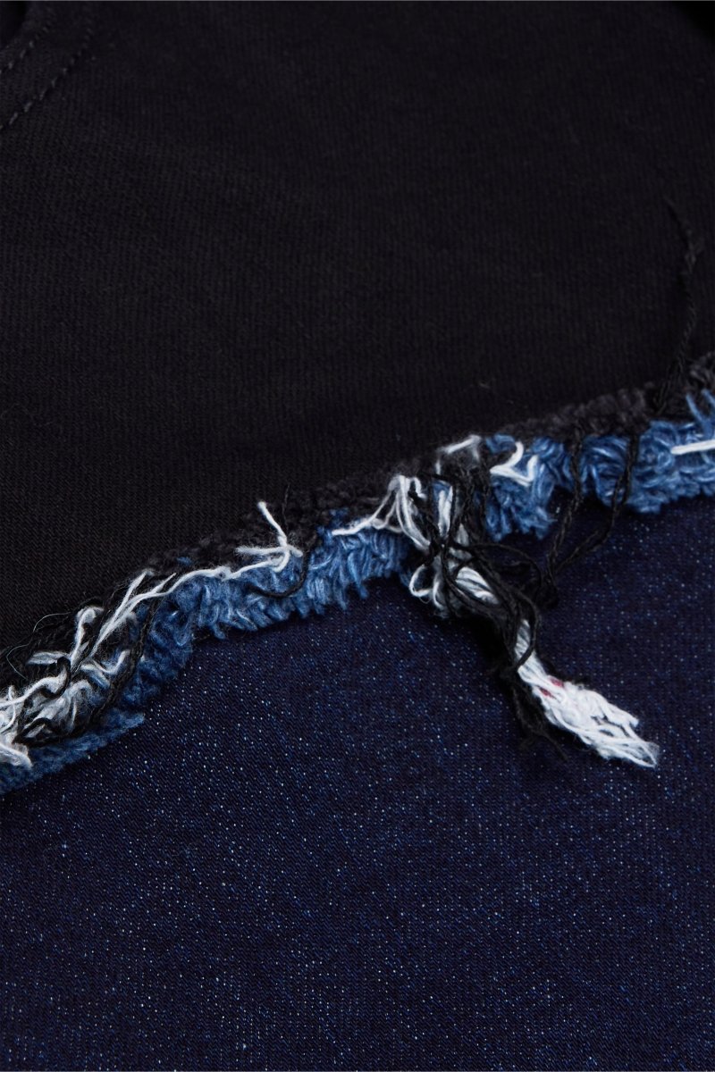 "CHICAGO" STACKED FLARE JEAN RED BLACK