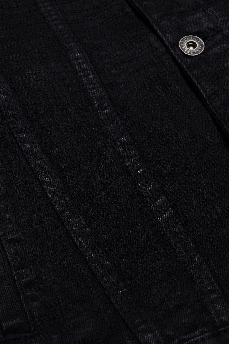 "CIPHER" STACKED FLARE JEAN JET BLACK