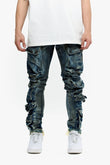 CliffJump Skinny Cargo Dirty Lt Blue Wash