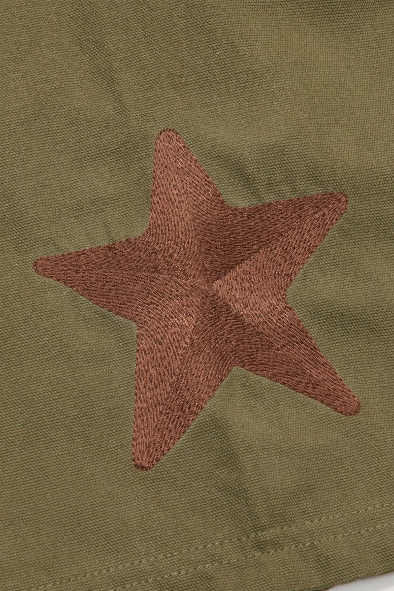"CLOVER" BASEBALL JERSEY  OLIVE GREEN