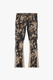 "COMMANDER" STACKED FLARE DENIM DUNE CAMO