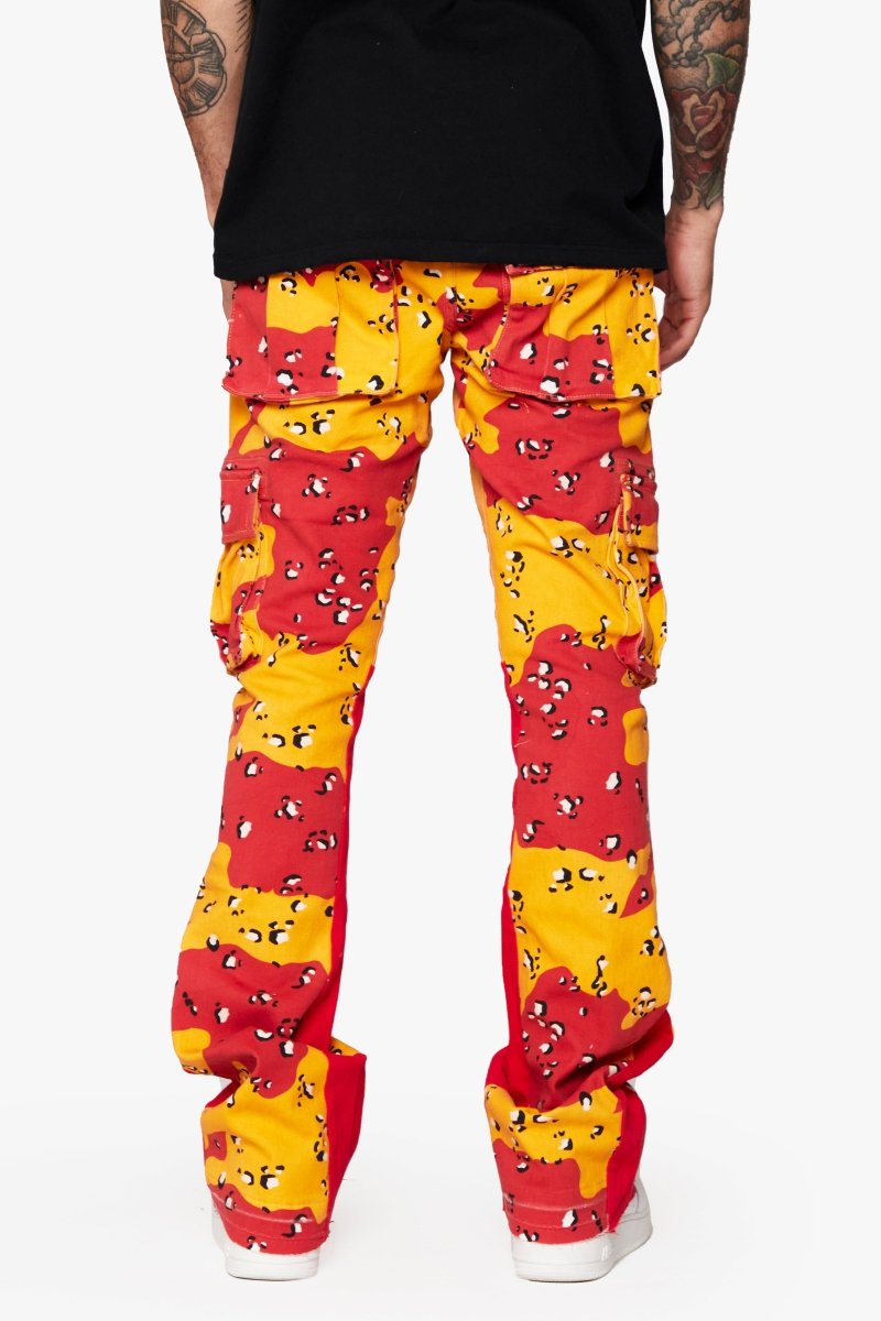 “COMMANDER " STACKED FLARE JEAN BADLAND CAMO