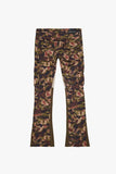 "COMMANDER" STACKED FLARE JEAN CHESTNUT CAMO