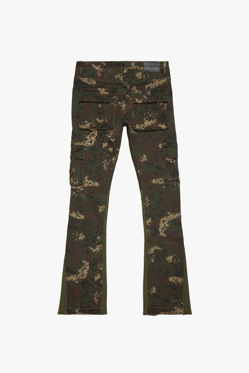 "COMMANDER" STACKED FLARE JEAN KABUL CAMO