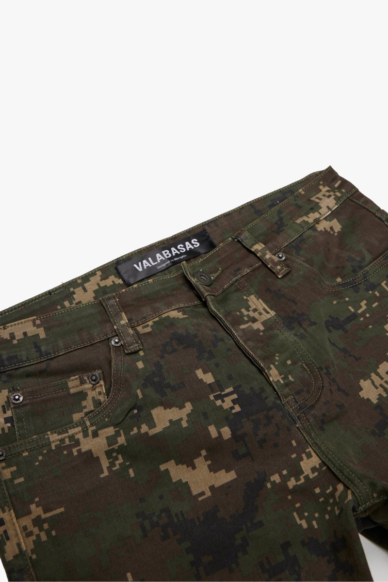 "COMMANDER" STACKED FLARE JEAN KABUL CAMO
