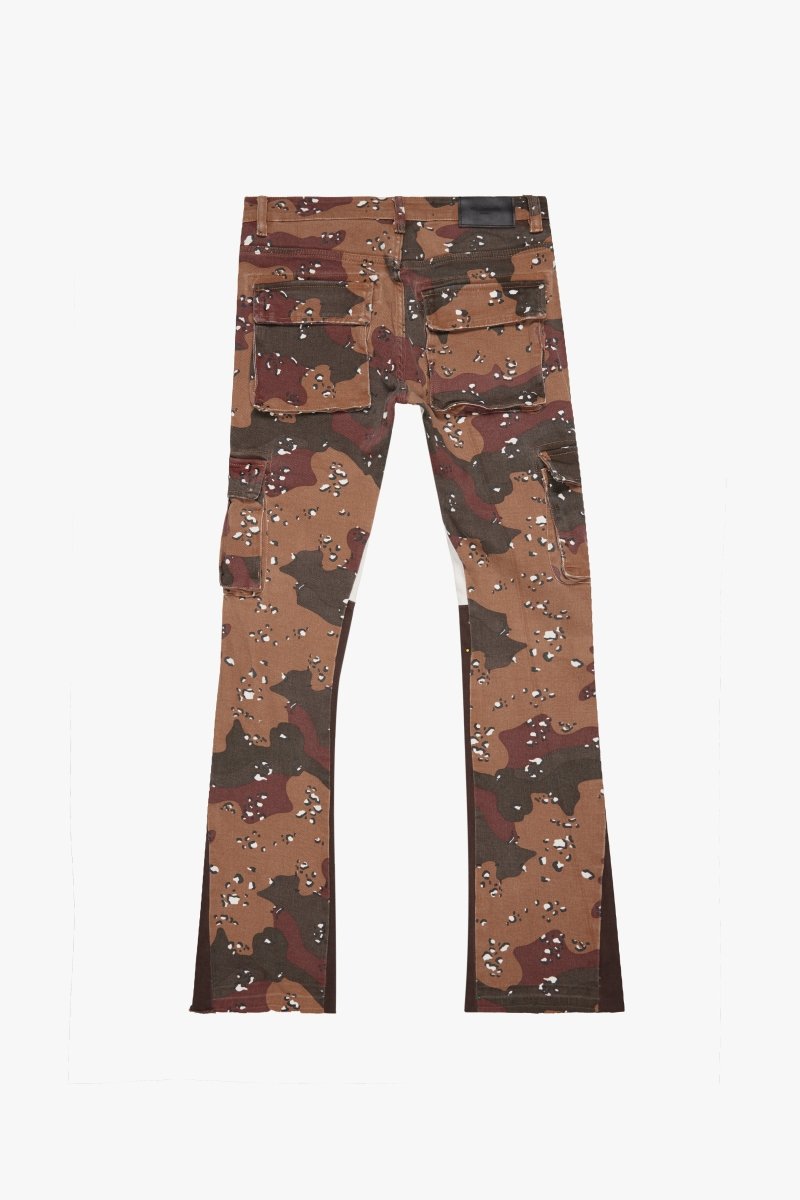 "COMMANDER" STACKED FLARE JEAN TAIGA CAMO