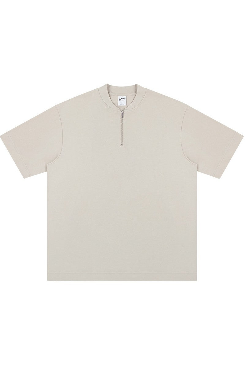 Zip Henley Cotton Tee