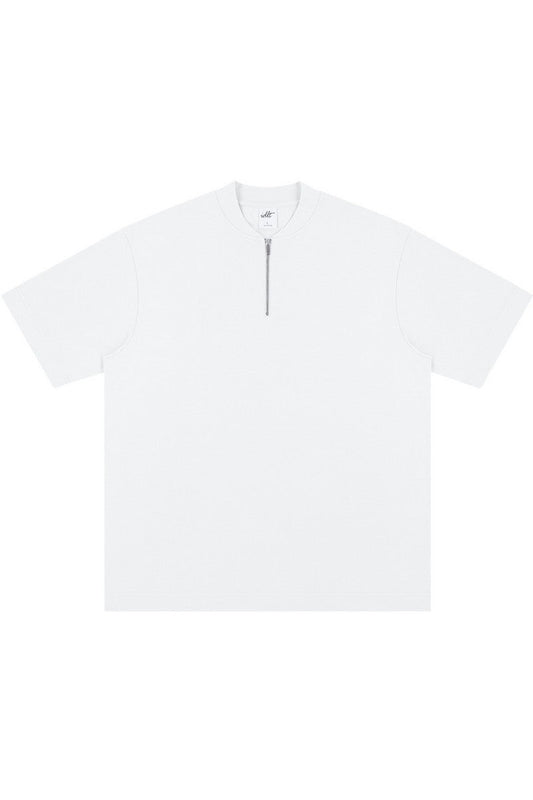Zip Henley Cotton Tee