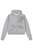 3D Embroidered Floral Pattern Hoodie