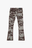 "COURAGE" STACKED FLARE JEAN GREY CAMO