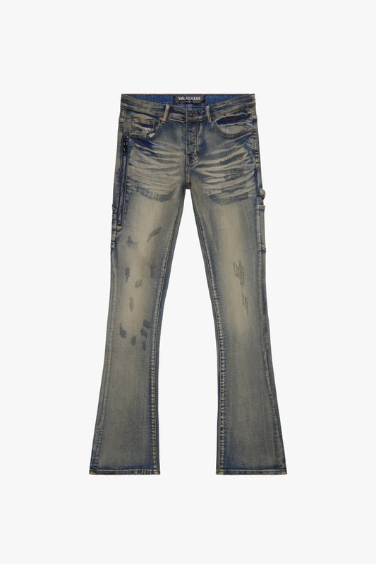 "COVERT" FLARED STACKED DIRTY VINTAGE WASH