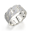 Diamond Cuban Ring White Gold