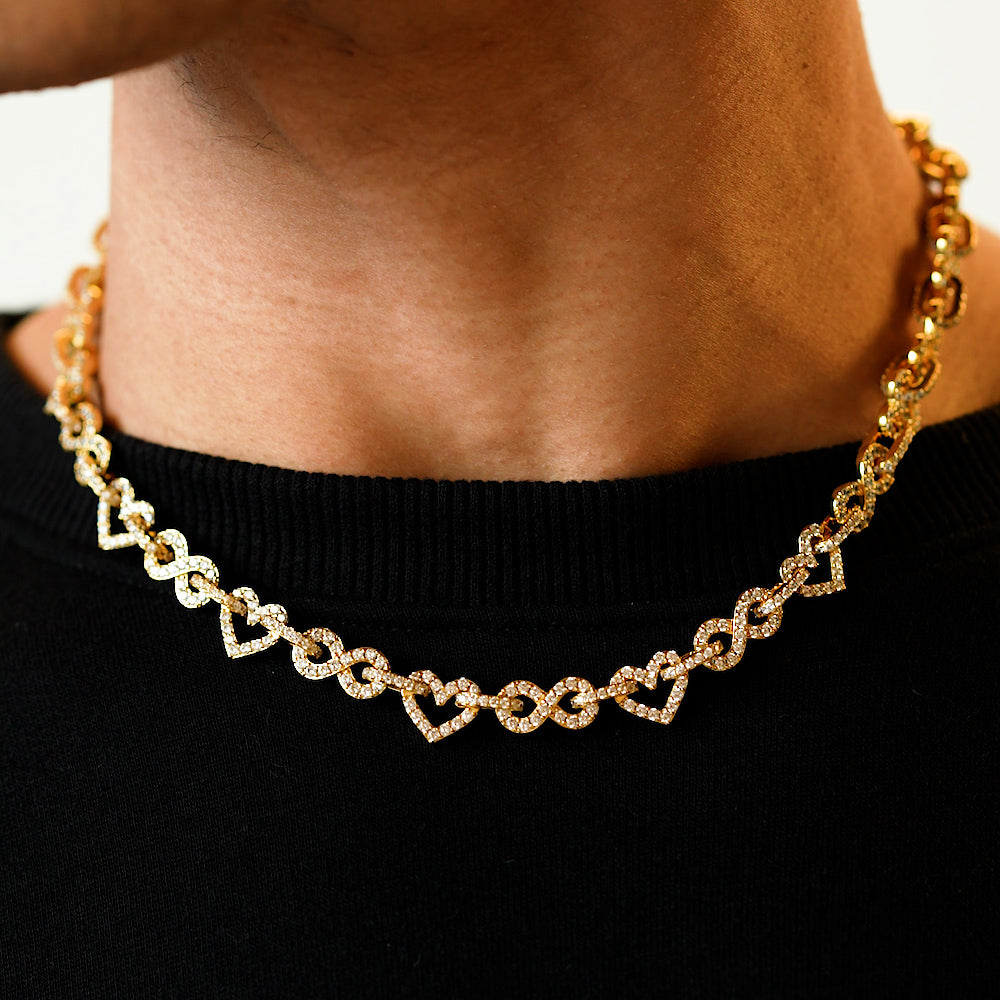 Diamond Infinity Heart Chain