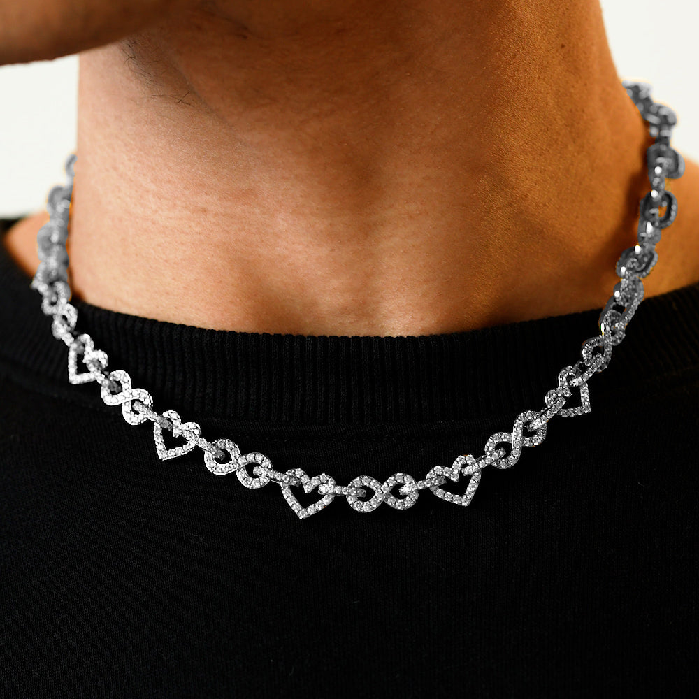 Diamond Infinity Heart Chain