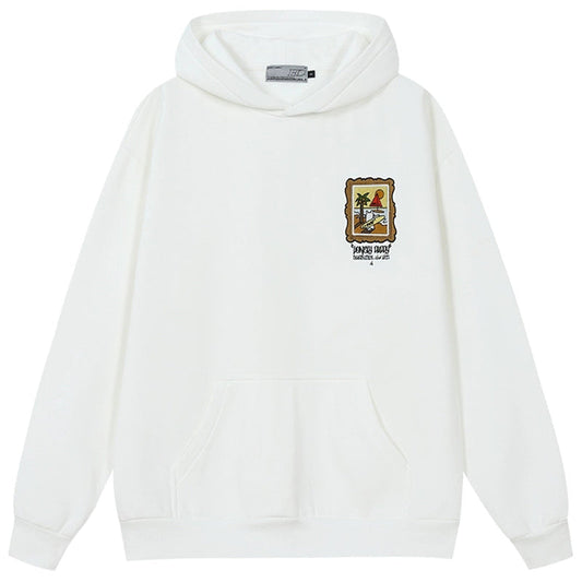 Embroidered patches Fleece Hoodie